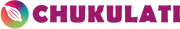 Logo von Chukulati. Links ist ein bunter Kreis mit einem stilisierten weißen Kakaopod-Symbol, und rechts davon steht in großen, lila Buchstaben 'CHUKULATI'.