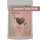 Kuyay 70 % dunkle Schokoladendrops 250 g aus Peru – Tree-to-Bar Schokolade aus Amazonas-Kakao von der Finca Quya, ideal zum Backen und für Desserts
