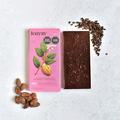 Schokolade 70% Kakao Amazonas + Maras Salz & Kakaonibs | 70g