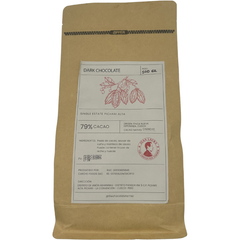 79% Chuncho Trinkschokolade von Juan Laura aus Peru – 500g Verpackung Vorderseite mit Herkunft VRAEM und Single Variety Kakao Chuncho