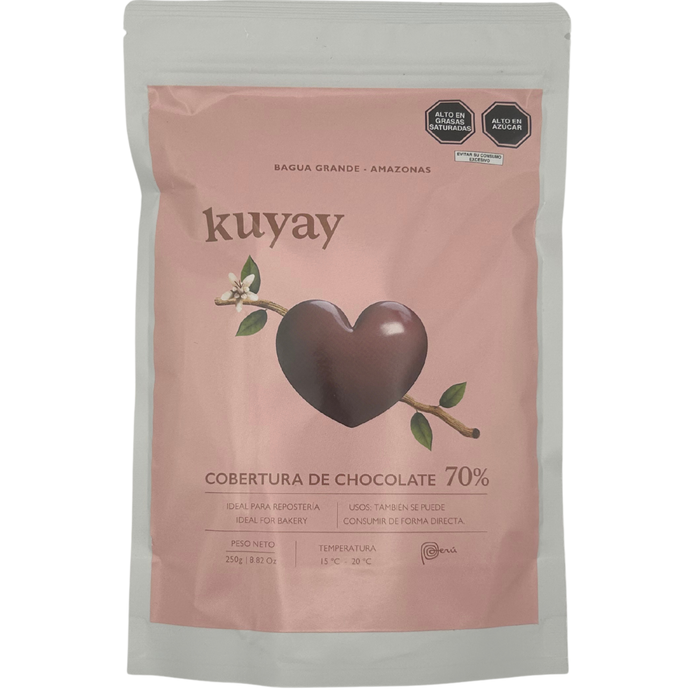 Kuyay 70 % dunkle Schokoladendrops 250 g aus Peru – Tree-to-Bar Schokolade aus Amazonas-Kakao von der Finca Quya, ideal zum Backen und für Desserts