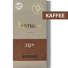 Pumatiy 70% dunkle Schokolade mit Kaffee aus Peru – Chuncho Kakao Single Origin Tree-to-Bar Tafel aus La Convención Cusco, peruanische Herkunftsschokolade 50g